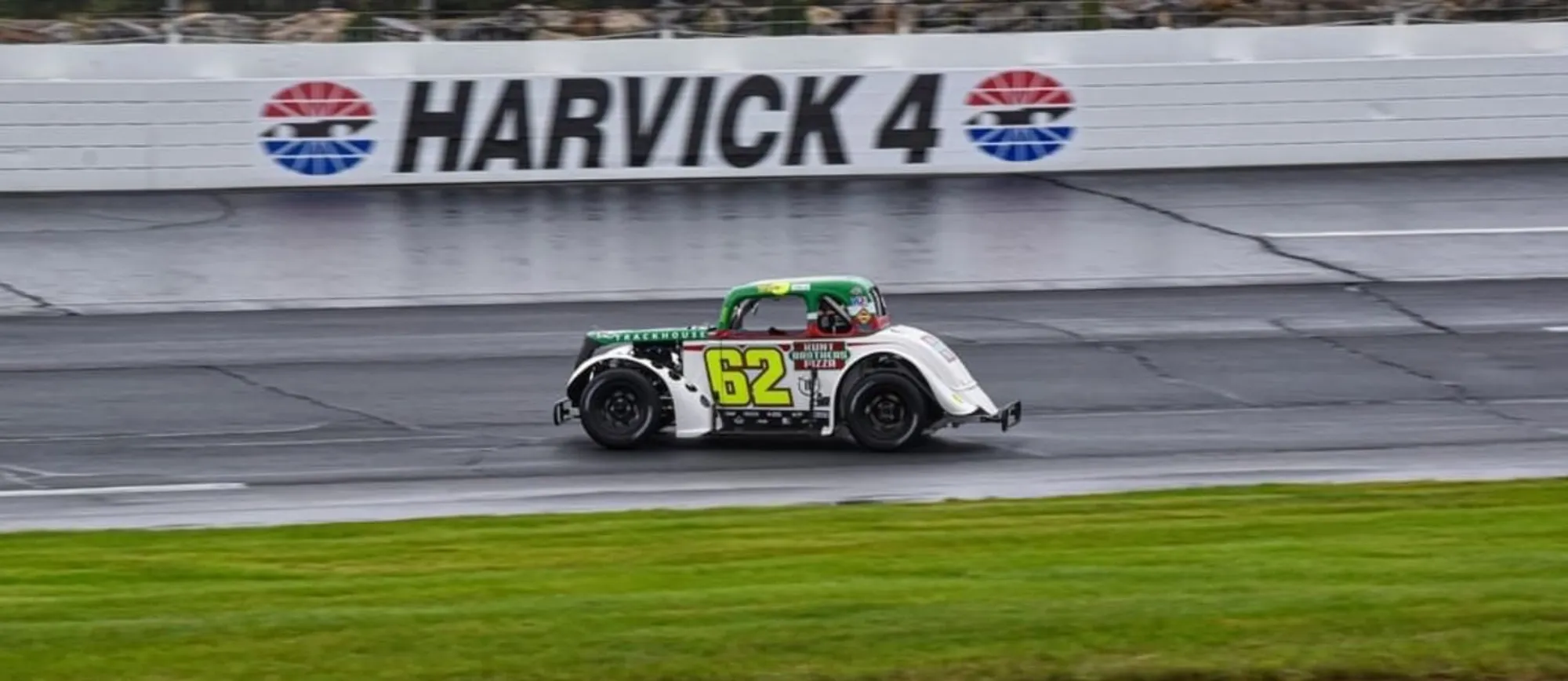 Keelan Harvick racing on the track